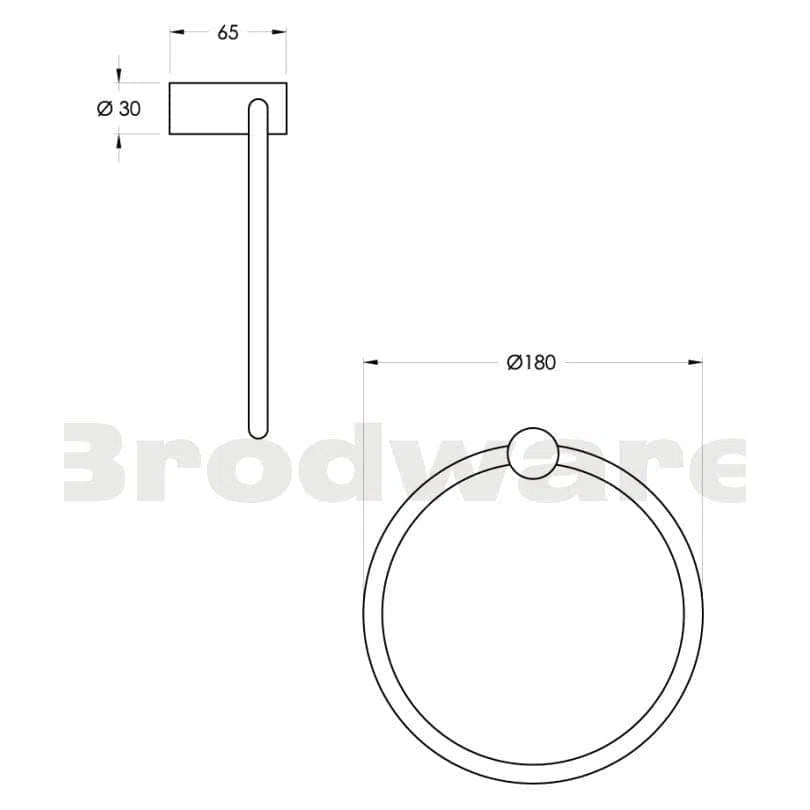 Brodware City Stik Towel Ring