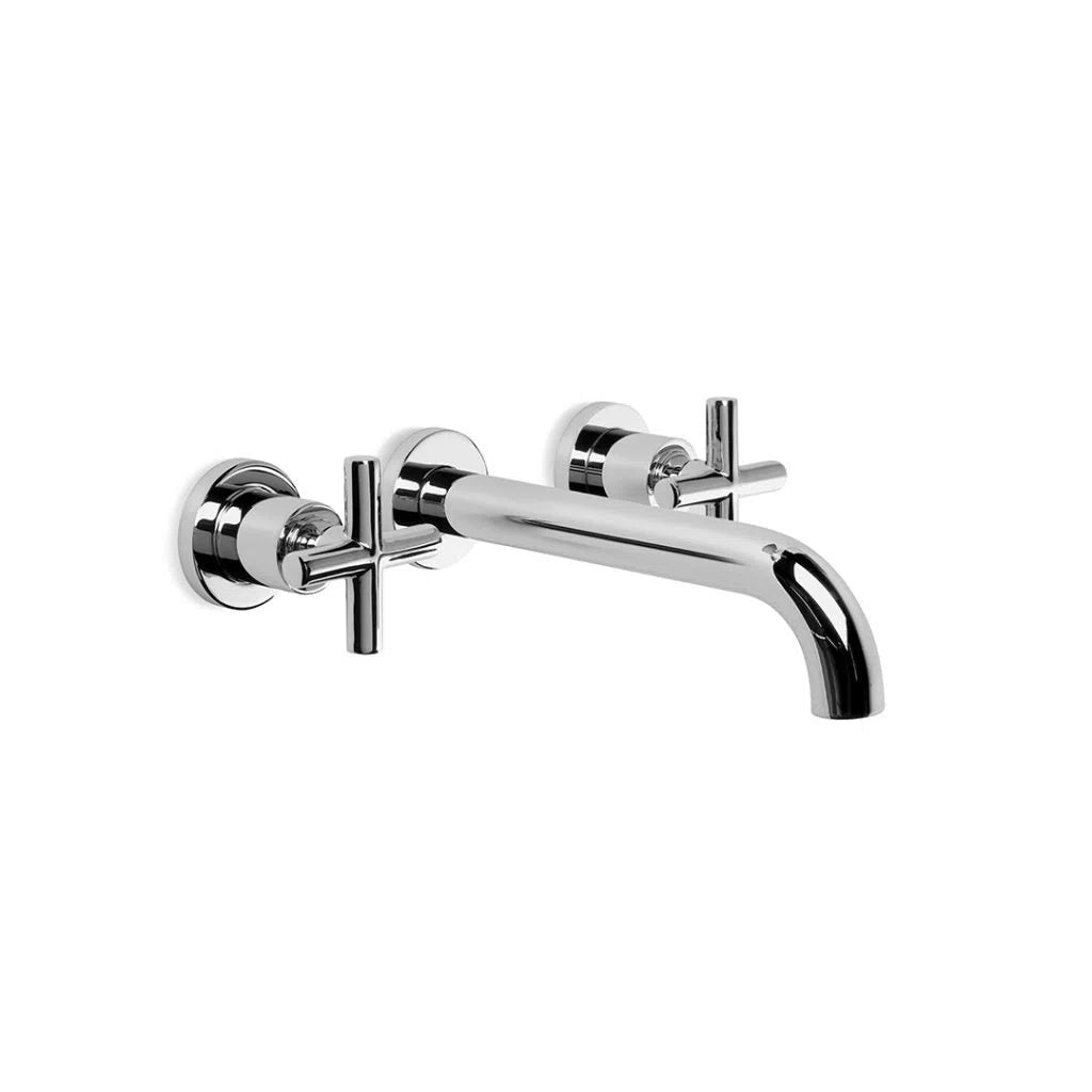 Brodware City Plus Wall Set with Flow Control & Cross Handles & 200mm Spout