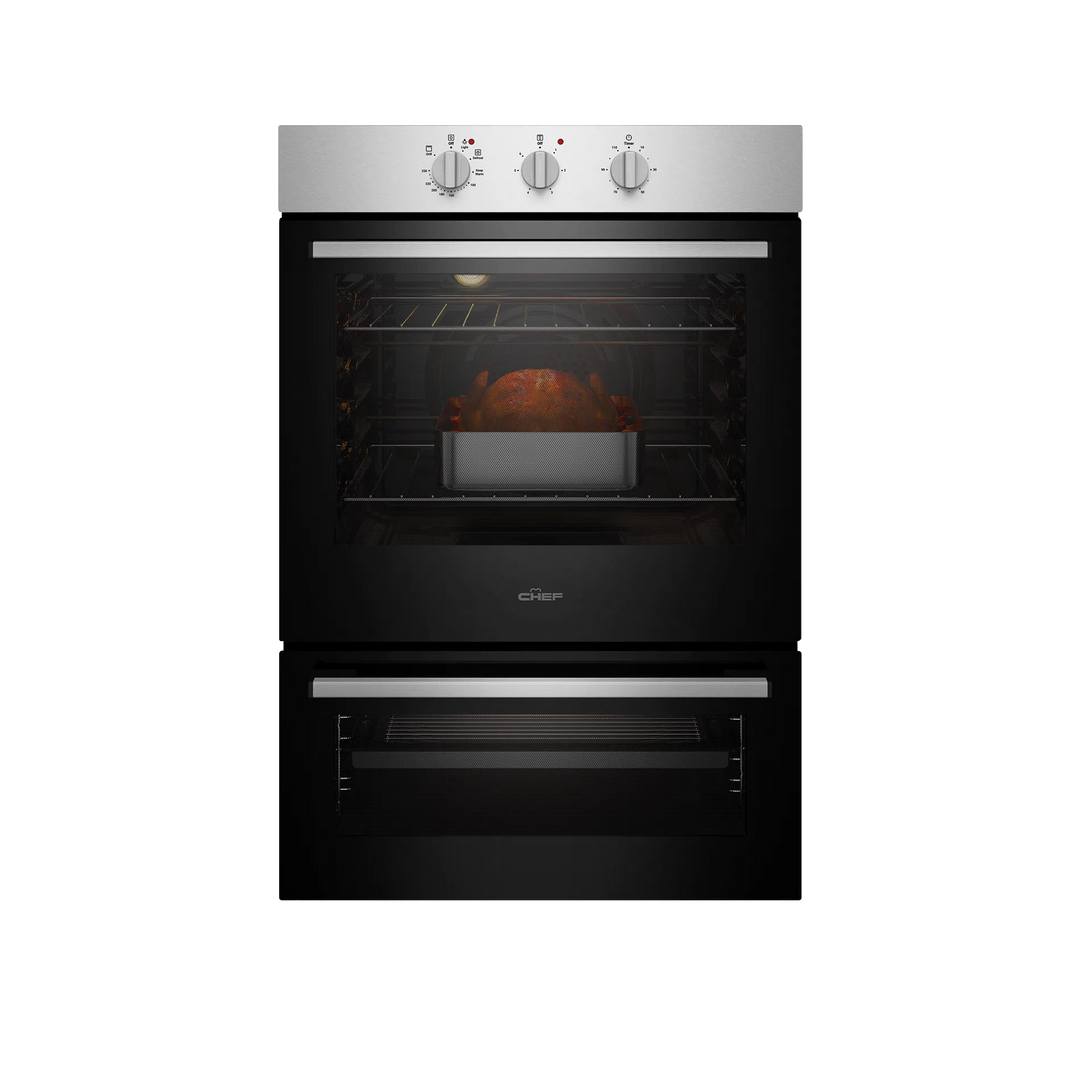 Chef 60cm Multi-function 3 Oven + Separate Grill (CVE662SB)