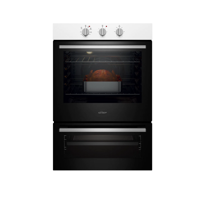 Chef 60cm Multi-function 3 Oven + Separate Grill (CVE662WB)