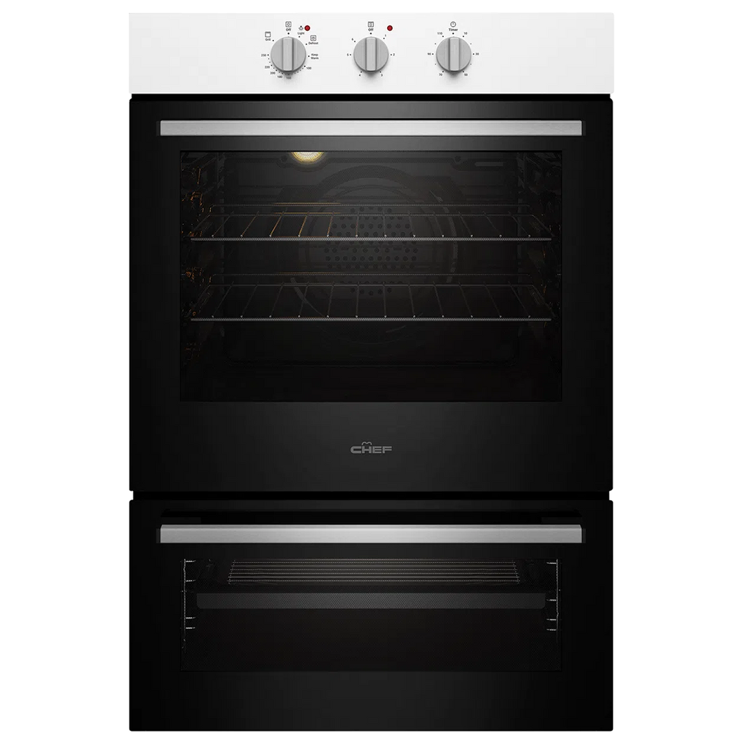 Chef 60cm Multi-function 3 Oven + Separate Grill (CVE662WB)