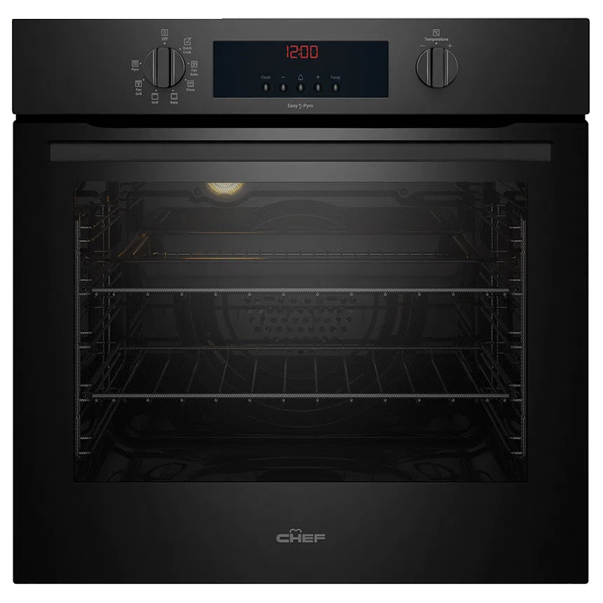 Chef 60cm Multi-function 7 Oven + Easy Pyro Clean (CVEP614DB)