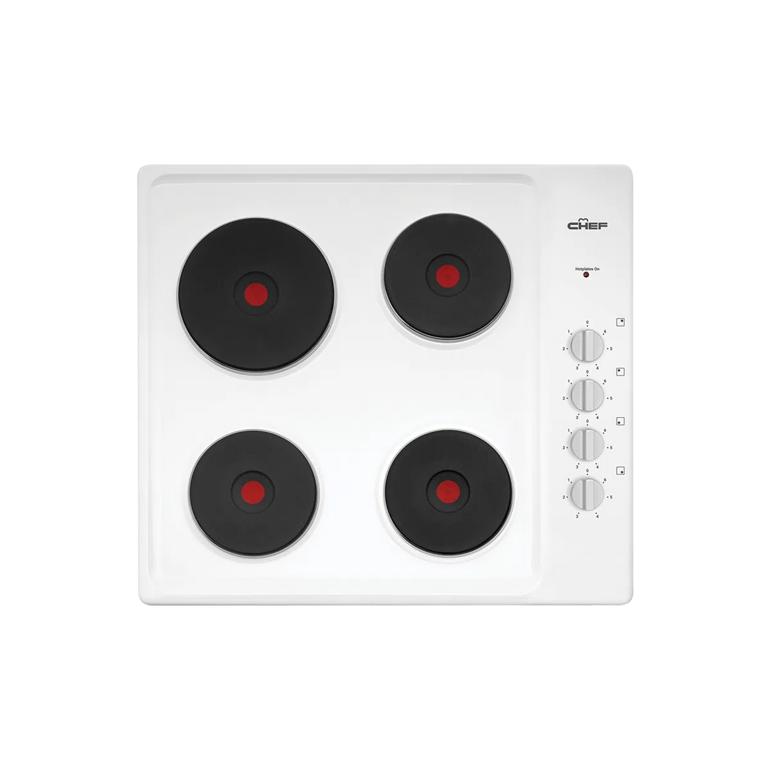 Chef 60cm 4 Zone Electric Solid Cooktop (CHS642WB)