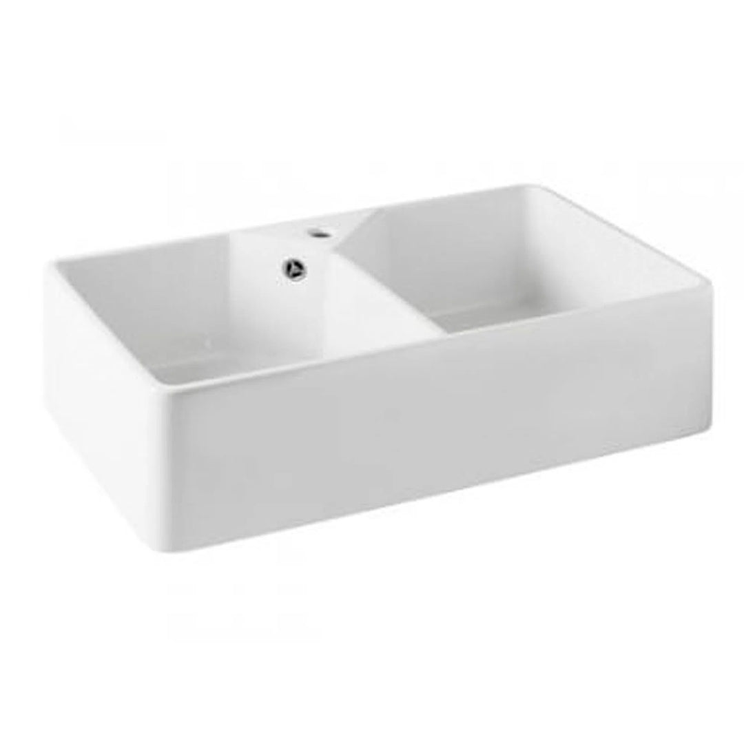 Turner Hastings Chester 80 x 50 Double Flat Fine Fireclay Farmhouse Butler Sink