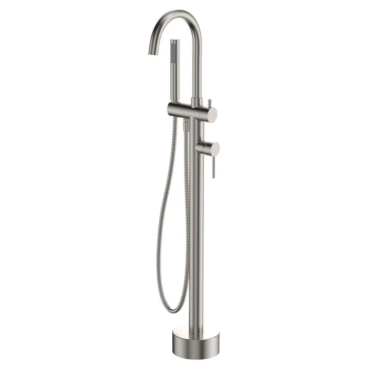 Fienza KAYA Floor Mounted Bath Mixer + Hand Shower