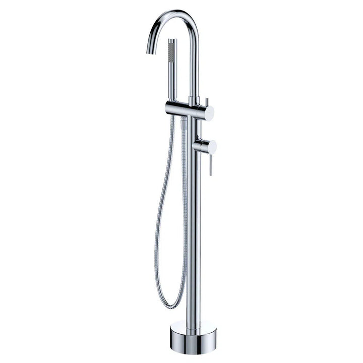 Fienza KAYA Floor Mounted Bath Mixer + Hand Shower