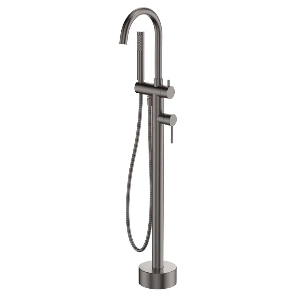 Fienza KAYA Floor Mounted Bath Mixer + Hand Shower