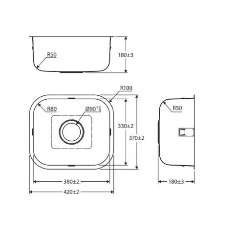 Fienza Tiva 420 Single Kitchen Sink