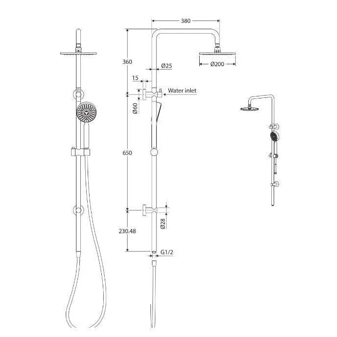 Fienza Isabella Twin Shower