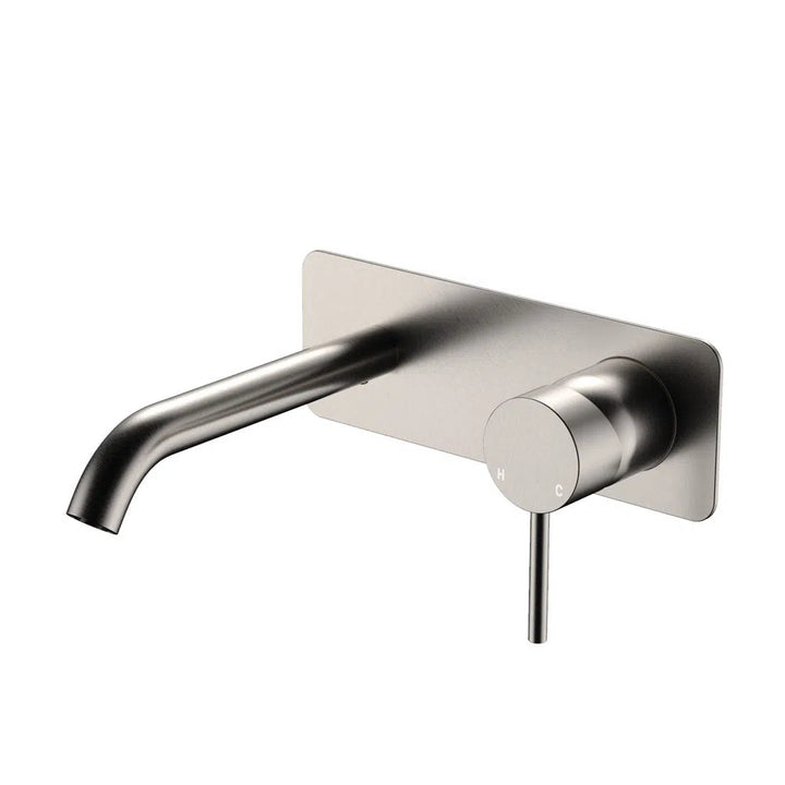 Fienza KAYA Basin/Bath Wall Mixer Soft Square Plate