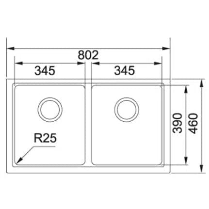 Franke Kubus KBG 120 Fragranite Onyx