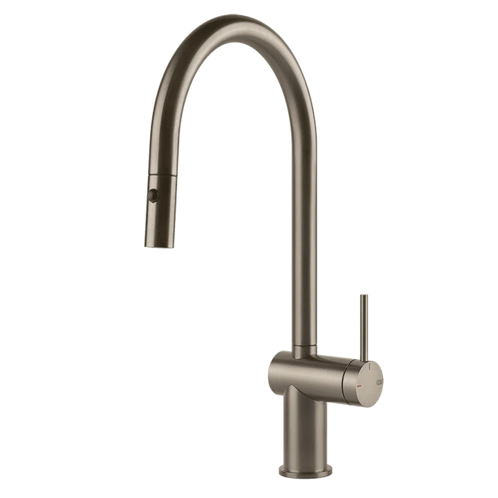 Gessi Inedito Gooseneck Pull Out Dual Spray Function Kitchen Mixer