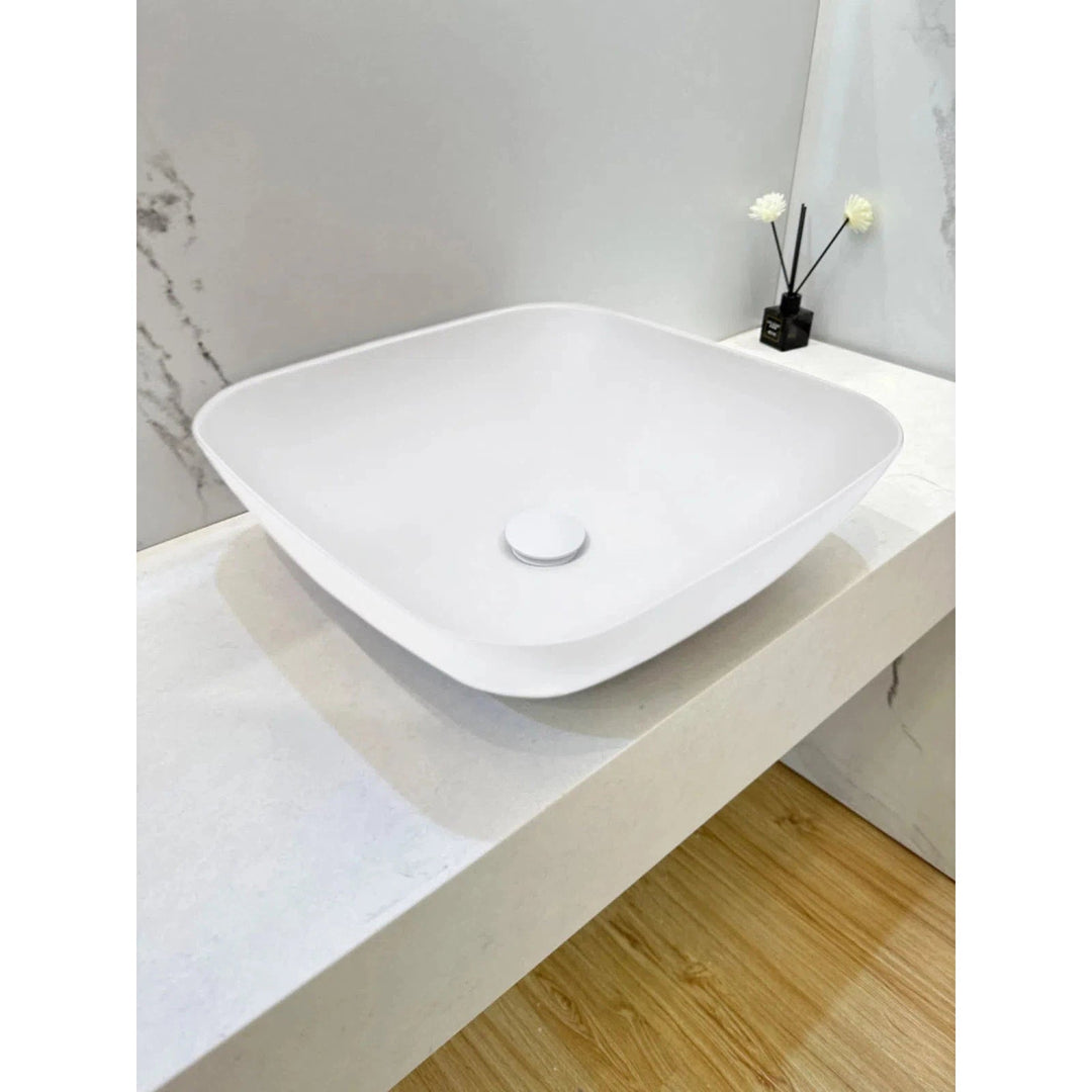 Kaskade VXA23 Benchtop Square Stone Basin 400mm