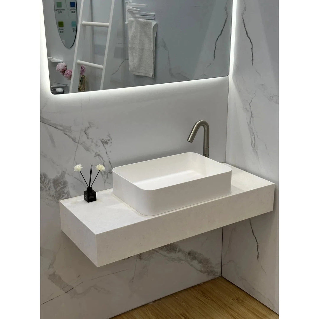 Kaskade VXA25 Benchtop Rectangular Stone Basin 500mm