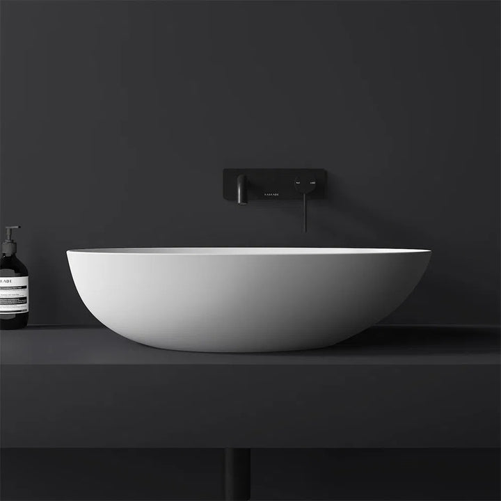 Kaskade Zoey 605 Benchtop Egg-Shaped Stone Basin