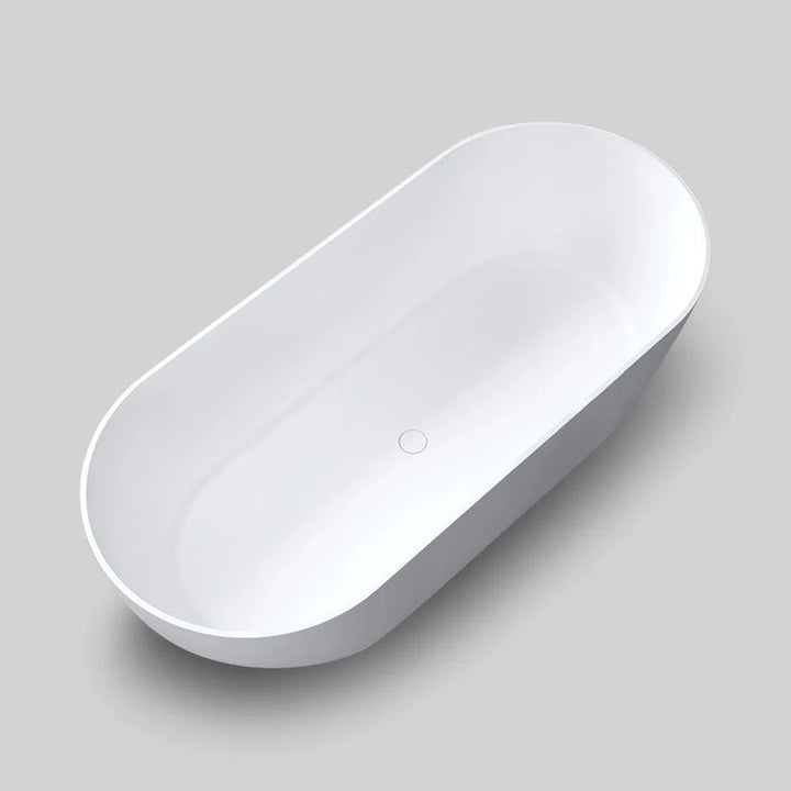 Kaskade Sylvia Freestanding Stone Bath Matte White