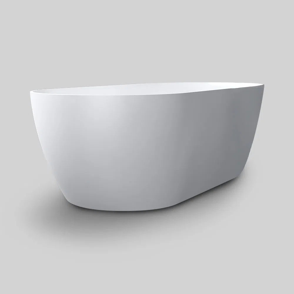 Kaskade Sylvia Freestanding Stone Bath Matte White