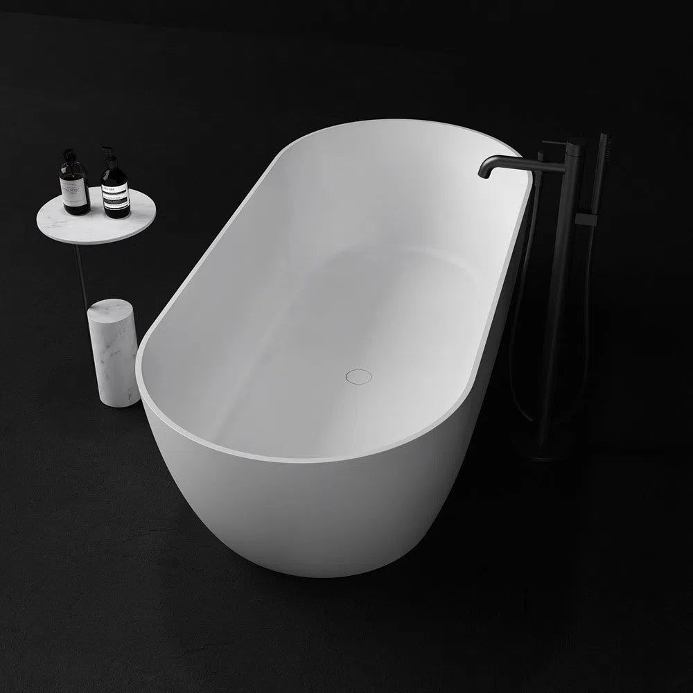 Kaskade Sylvia Freestanding Stone Bath Matte White