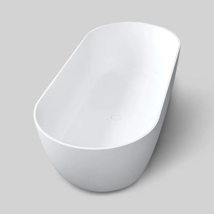 Kaskade Sylvia Freestanding Stone Bath Matte White