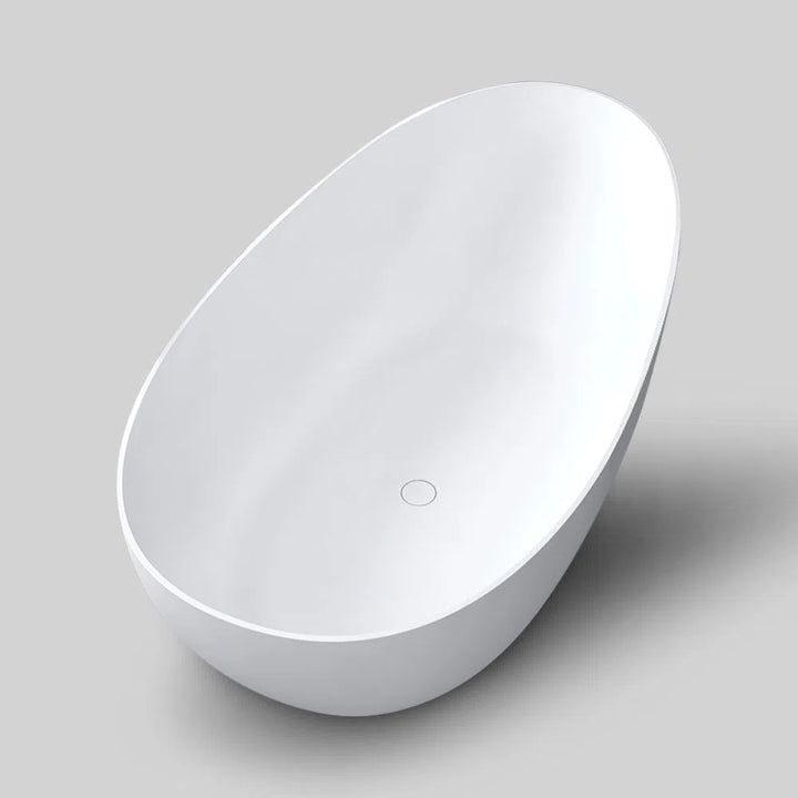 Kaskade Zoey Freestanding Egg-Shaped Stone Bath