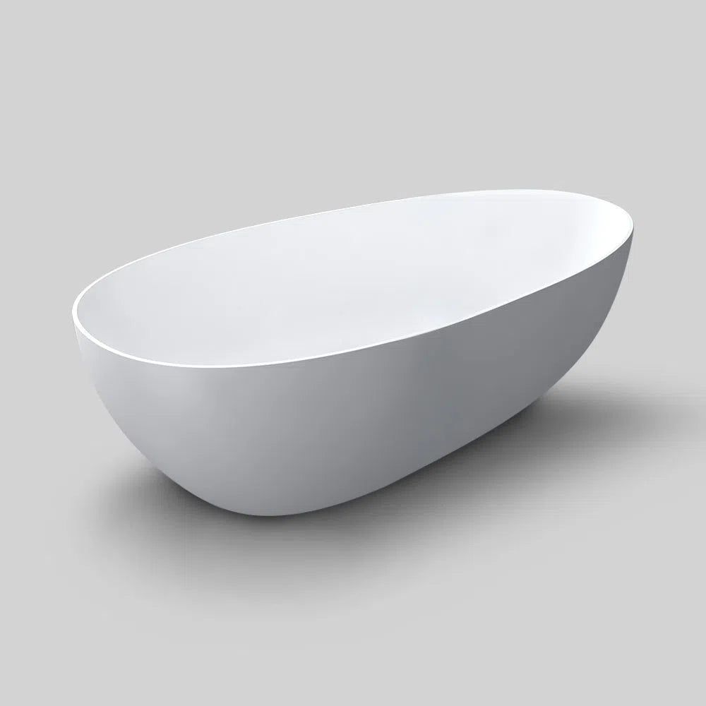 Kaskade Zoey Freestanding Egg-Shaped Stone Bath