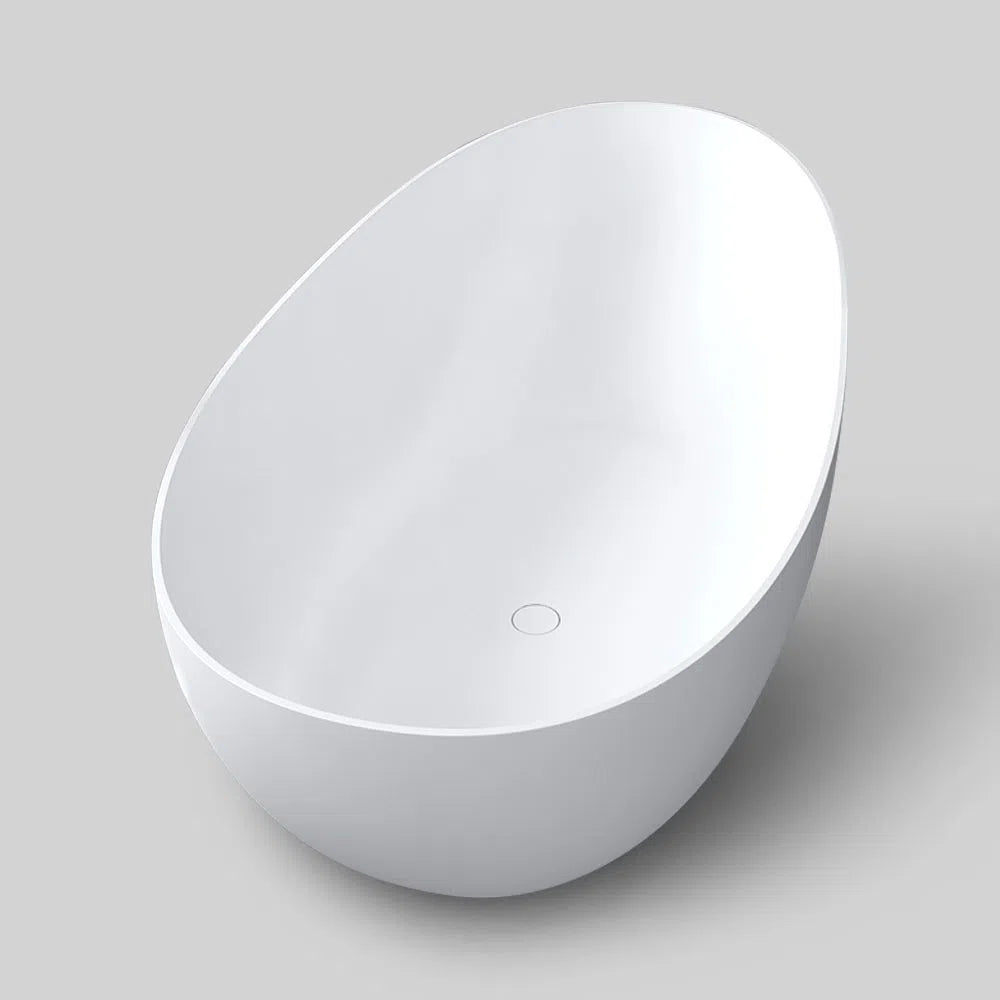 Kaskade Zoey Freestanding Egg-Shaped Stone Bath