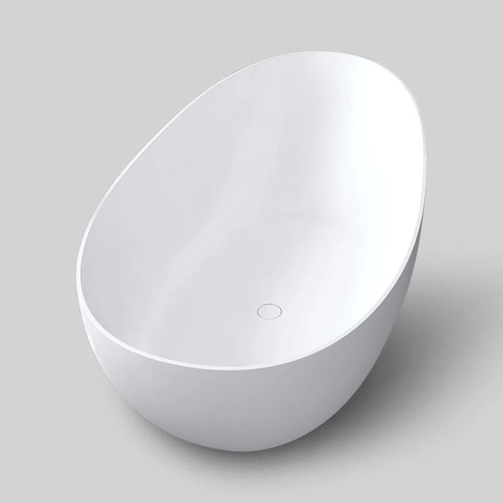 Kaskade Zoey Freestanding Egg-Shaped Stone Bath