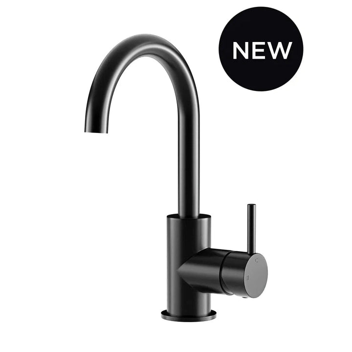 Meir Round Gooseneck Basin Mixer + Cold Start