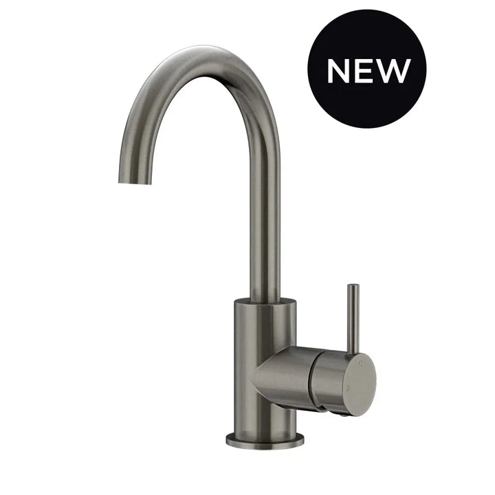 Meir Round Gooseneck Basin Mixer + Cold Start