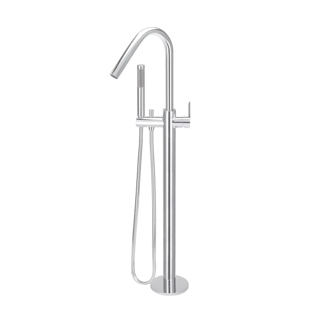 Meir Round Paddle Freestanding Bath Spout + Hand Shower