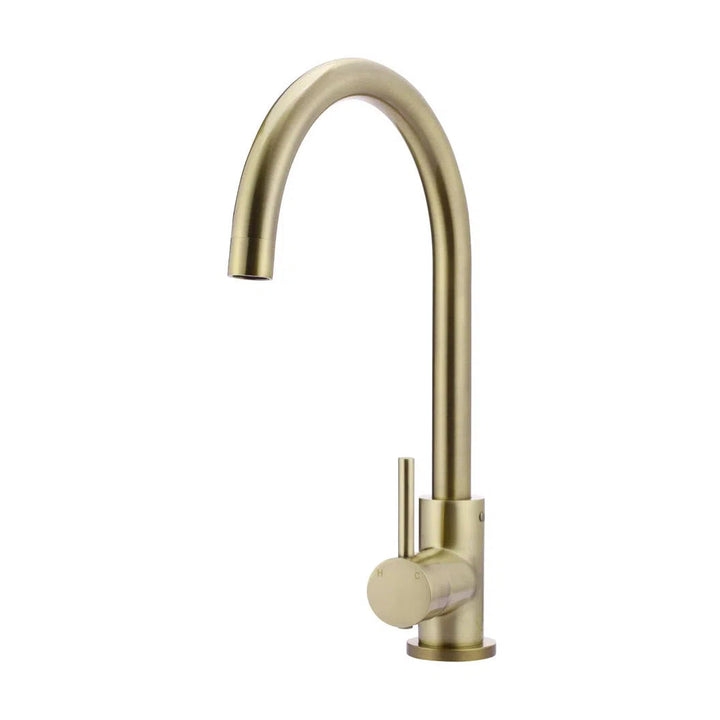 Meir Round Gooseneck Kitchen Mixer Tap