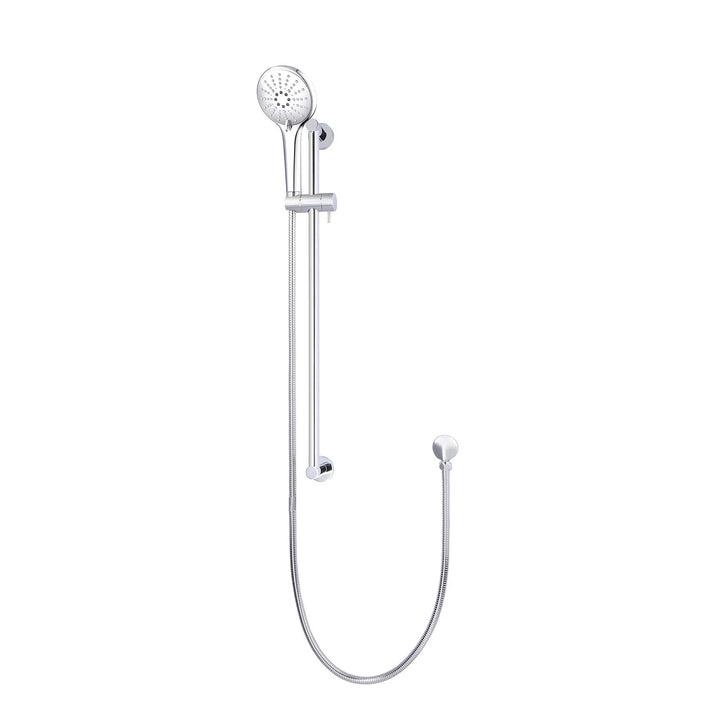 Meir Round Three Function Hand Shower on Rail Column