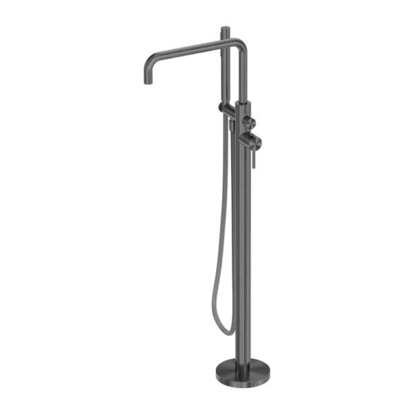 Nero Zen SS316L Freestanding Bath Mixer + Outdoor Shower Hose