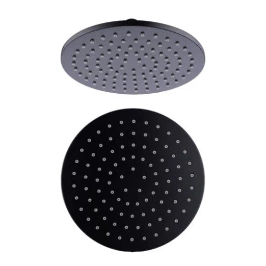 Nero Round Shower Head Matte Black 200mm