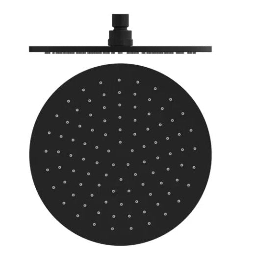 Nero Round Shower Head Matte Black 250mm