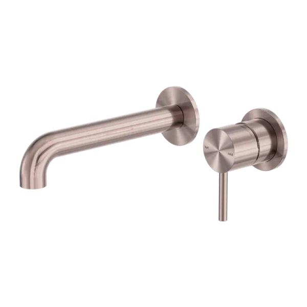 Nero Zen SS316L Wall Basin/Bath Mixer Separate Back Plate Spout