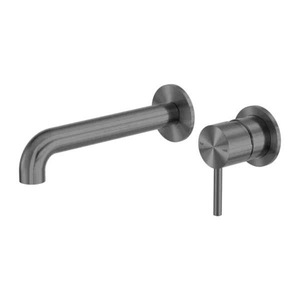 Nero Zen SS316L Wall Basin/Bath Mixer Separate Back Plate Spout