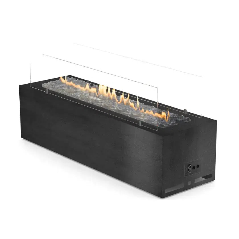 Planika Net Zero Galio Black Outdoor Gas Fireplace Automatic