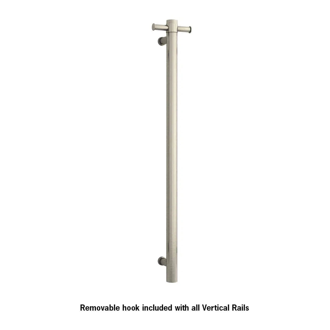 Thermorail Straight Round Vertical Single Heated Towel Ladder