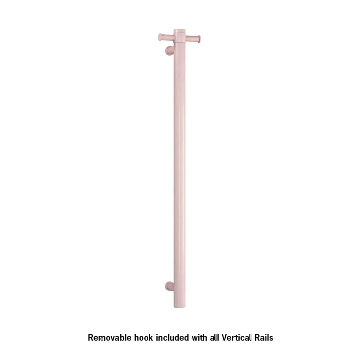 Thermorail Straight Round Vertical Single Heated Towel Ladder