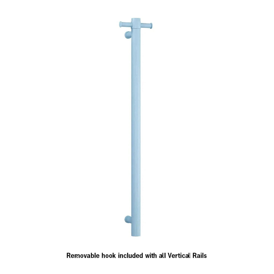 Thermorail Straight Round Vertical Single Heated Towel Ladder