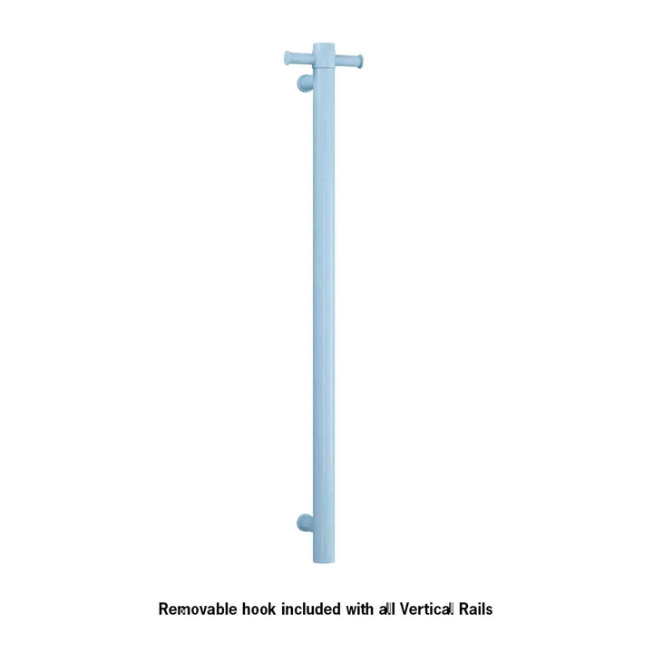 Thermorail Straight Round Vertical Single Heated Towel Ladder