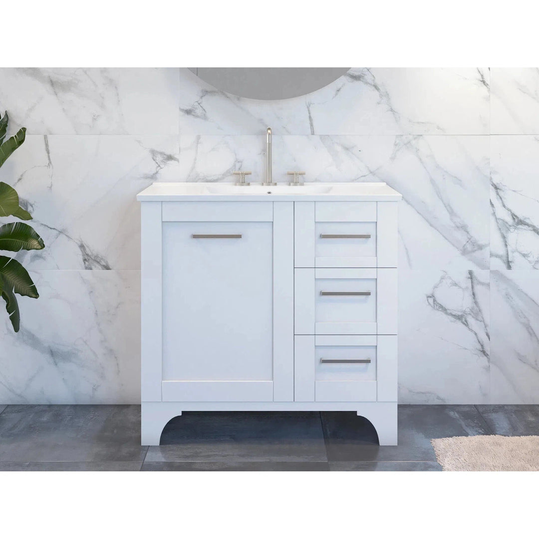 Timberline Windsor 900mm Vanity With Ceramic Top