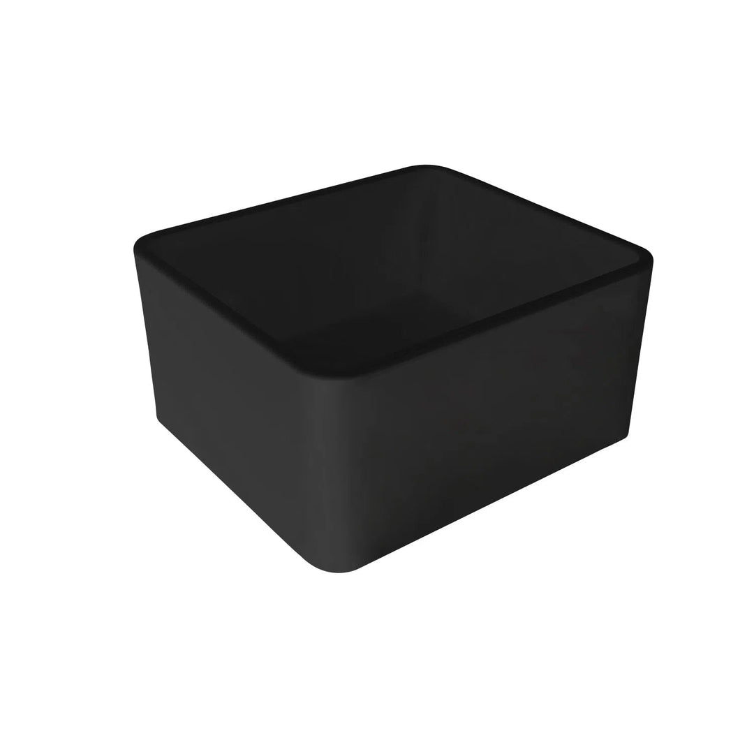 Turner Hastings Novi 50 x 46 Fine Fireclay Matte Black Butler Sink - Reversible - Flat/Ribbed