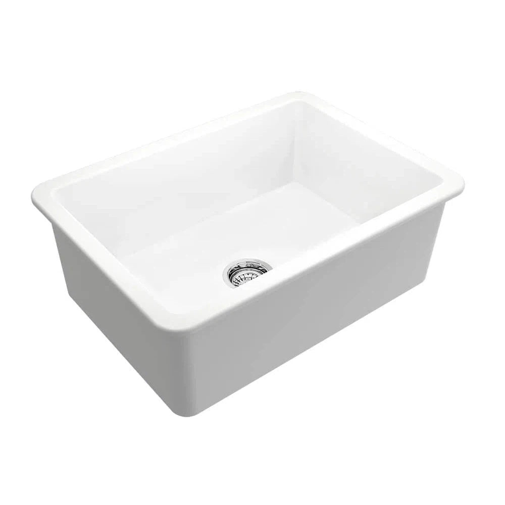 Turner Hastings Cuisine 68 x 48 Inset / Undermount Fireclay Sink - Matte White