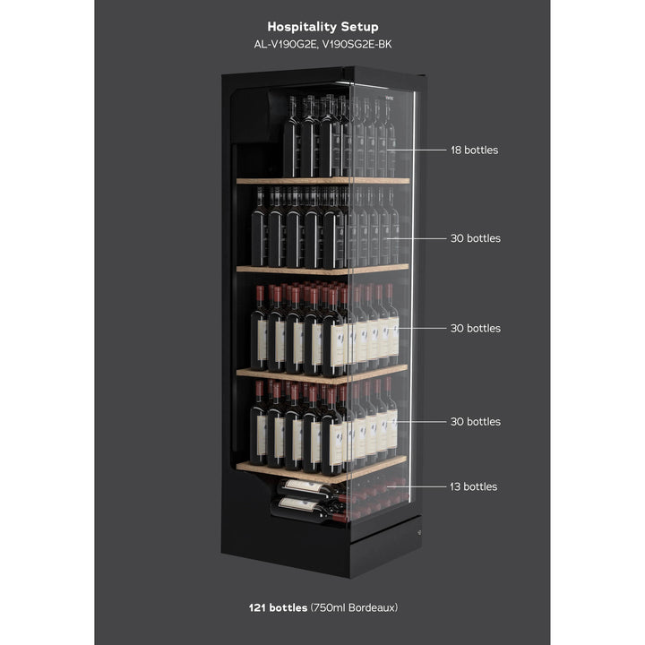 Vintec 198 Bottle Multi Zone Wine Cabinet (V190SG2E-BK)