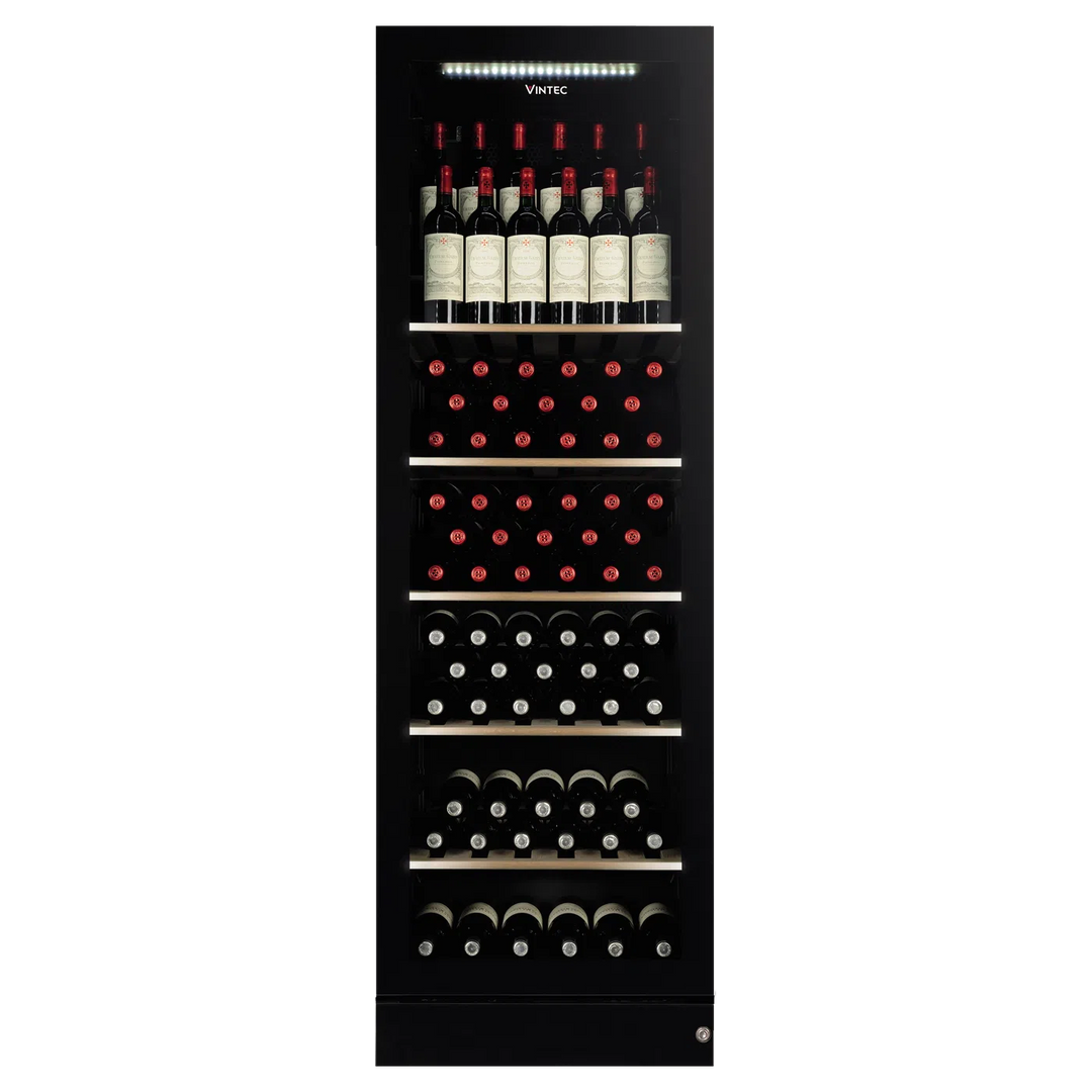 Vintec 198-Bottle Multizone Left Hinge Wine Cabinet (V190SG2E-BKLH)