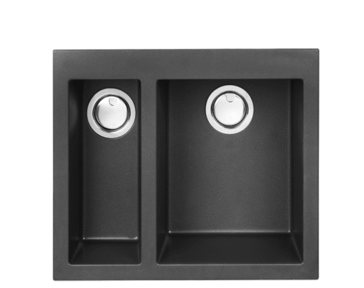 double granitek black kitchen sink